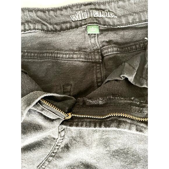 Wild Fable Black Distressed Denim Mini Skirt Women’s 14 - Picture 5 of 5